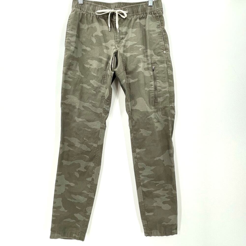 Vuori‎ Women's Ripstop Pants, Drawstring, Green Camo Print, Sz. S Outdoor Hiking